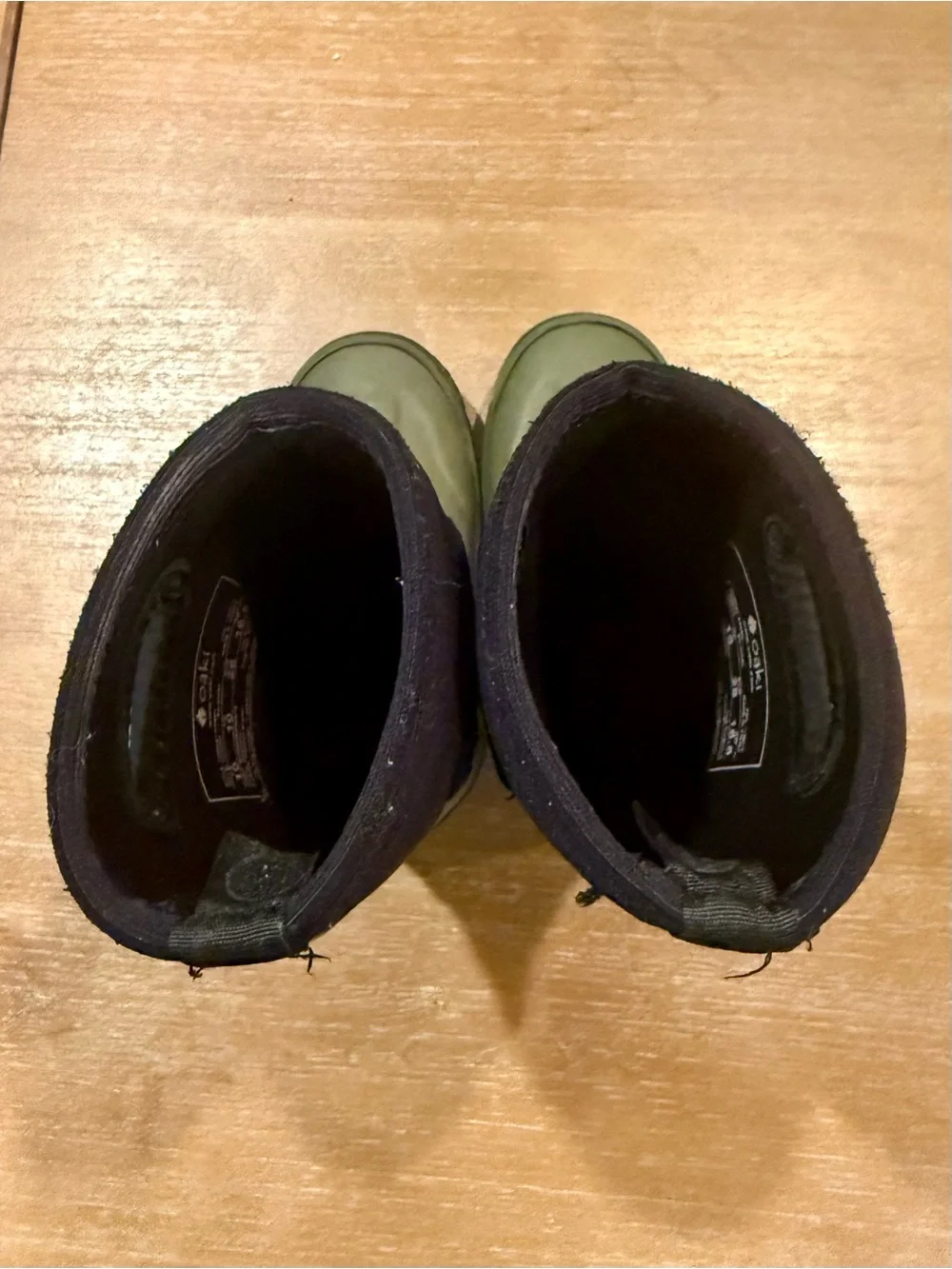 Oaki Kids Neoprene Rain/Snow Boots Forest Green Brown Size 10